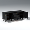 Reba Mango Wood Sideboard In Black Color with 3 Drawer