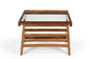 Alexia Sheesham Wood And Glass Coffee Table In Light Honey