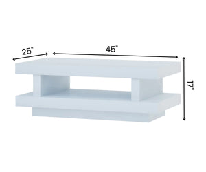 Incometra Solid Wood White Coffee Table