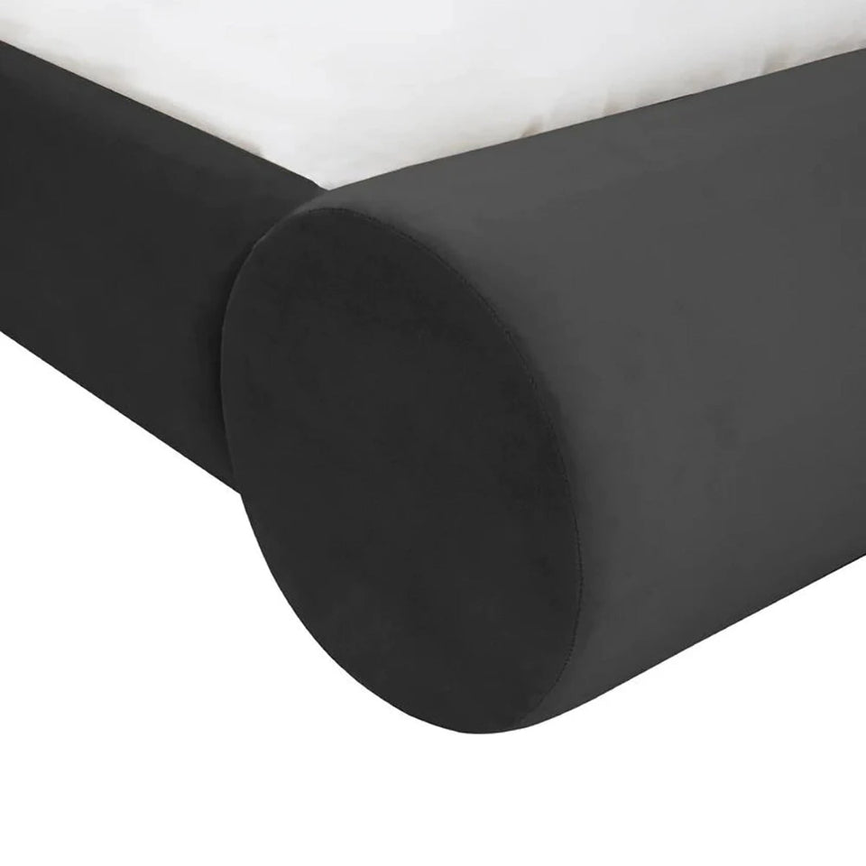 Aspen Upholstered Bed in Black Colour With Box Storage