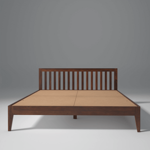 Luxy Low  Sheesham Wood Bed In Light Rosewood Without Box Storage
