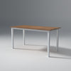 Flay Mango Wood Dining Table (6 Seater) In Natural White
