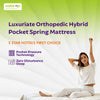 Dreak Trading | Luxuriate Hybrid Mattress | Memory foam with Pocket Spring | 15 Years Warranty | Medium Firm
