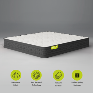 Dreak Trading | Luxuriate Hybrid Mattress | Memory foam with Pocket Spring | 15 Years Warranty | Medium Firm