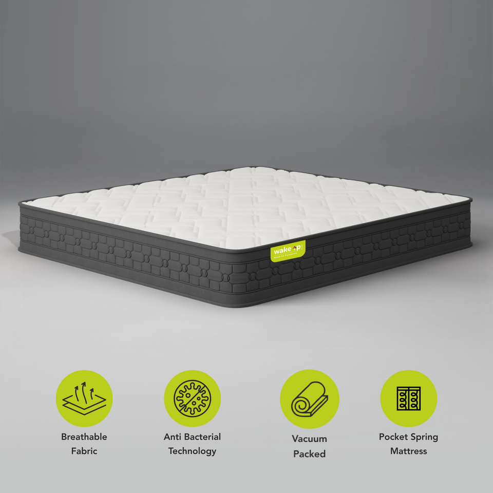 Dreak Trading | Luxuriate Hybrid Mattress | Memory foam with Pocket Spring | 15 Years Warranty | Medium Firm