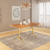 Crenn Mango Wood 6 Seater Dining Table In Natural Color