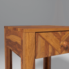 Alpha Sheesham Wood Bedside Table Light Honey