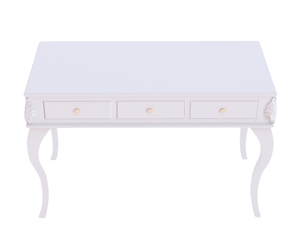 Opaline Luxury White Study Desk with Chair