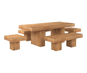 Oravelle Dining Table with Bench Set
