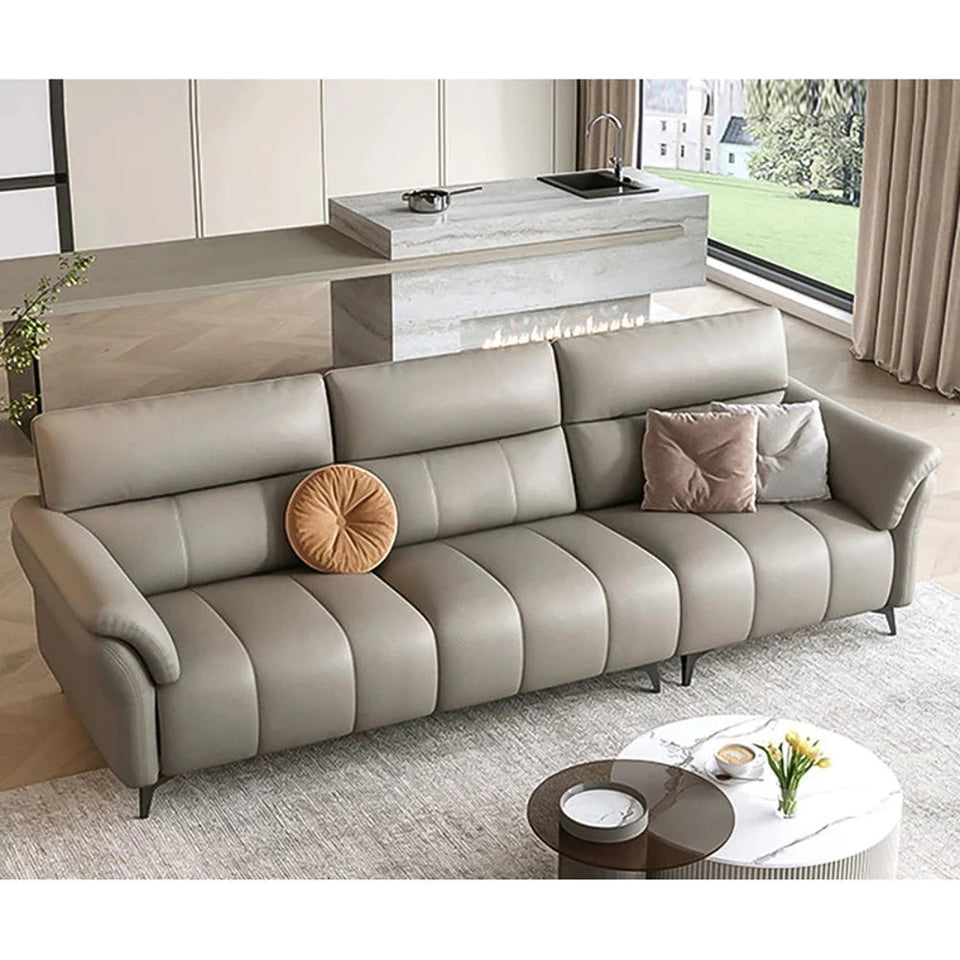 Bolstered 3 Seater Sofa in Grey Colour