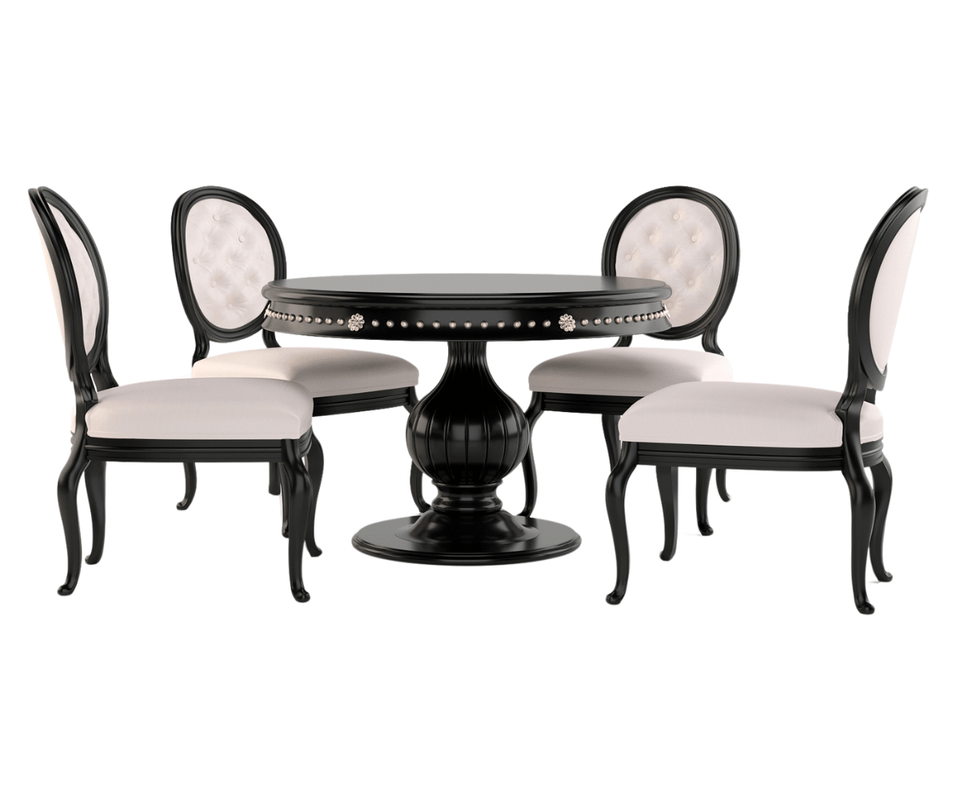Ryvox Luxury Solid Wood Round Dining Set