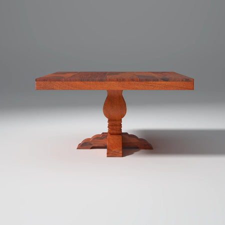 Bottura Sheesham Wood Dining Table 4 Seater In Reddish Rosewood