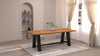 Majestic Solid Wood Dining Table with Metal Legs
