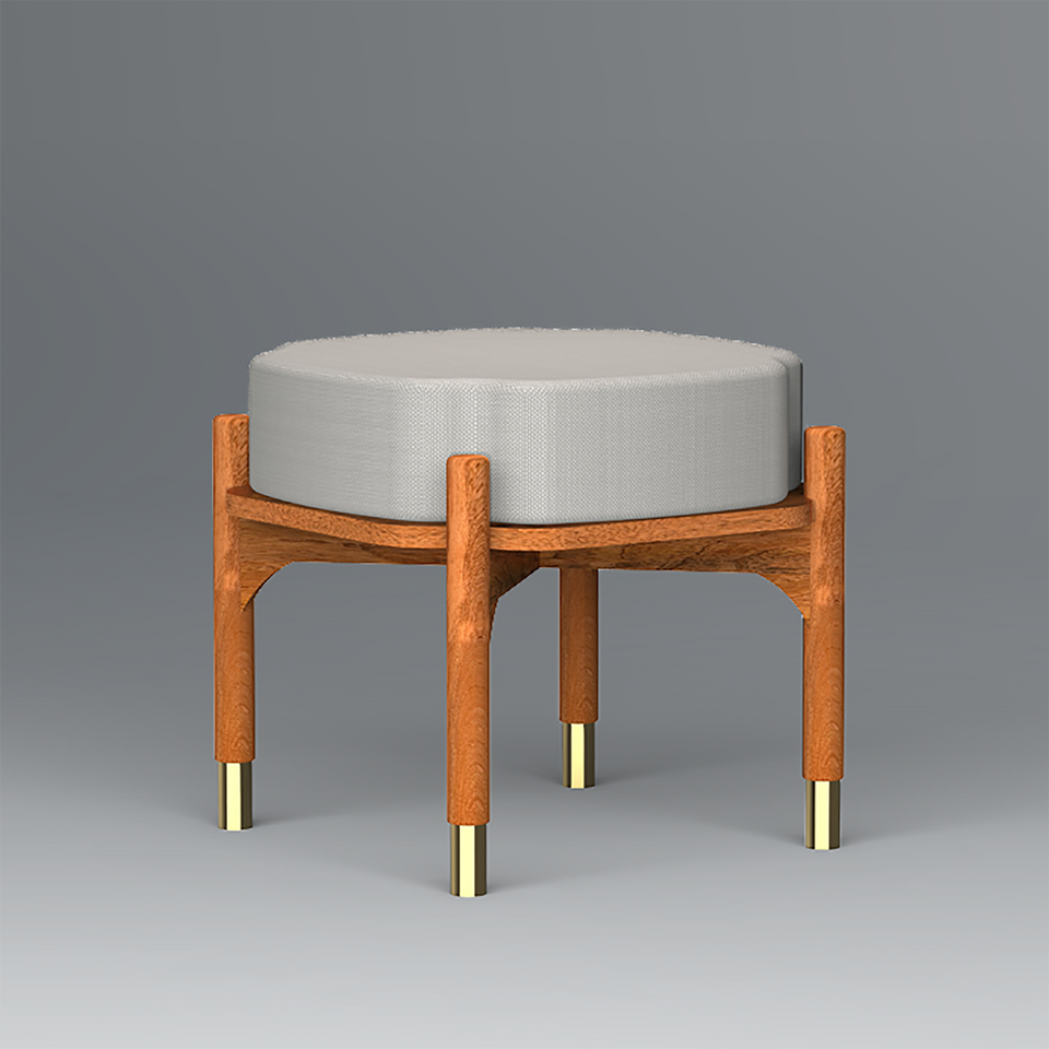 Barblend Coffee Table in Light Honey Colour With Stool