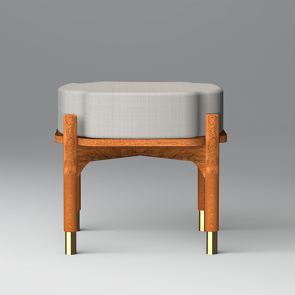 Barblend Coffee Table in Light Honey Colour With Stool