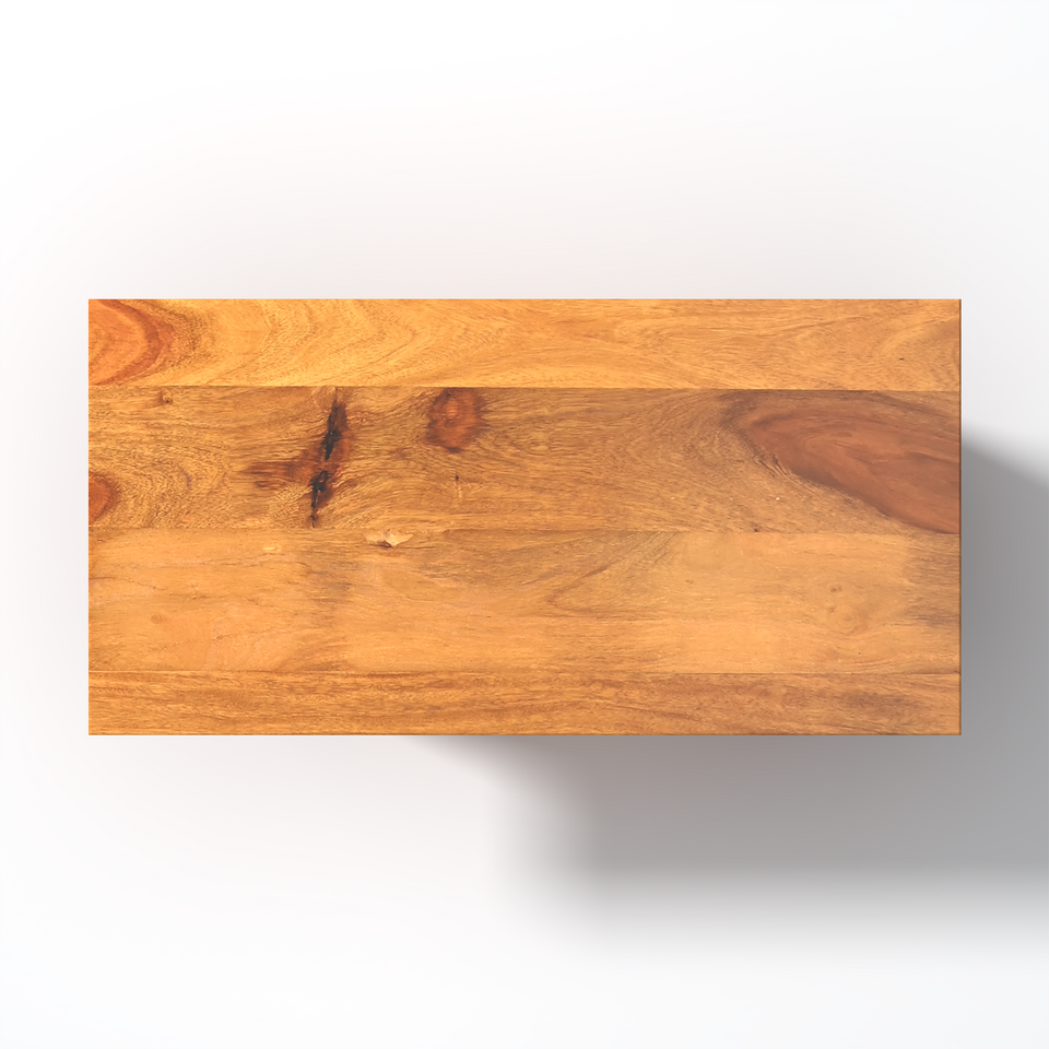 Pepin Mango Wood Dining Table In Walnut Color with 6 Seating