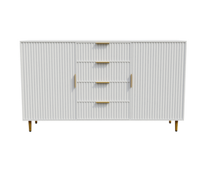 Snug Solid Wood White Sideboard Cabinet
