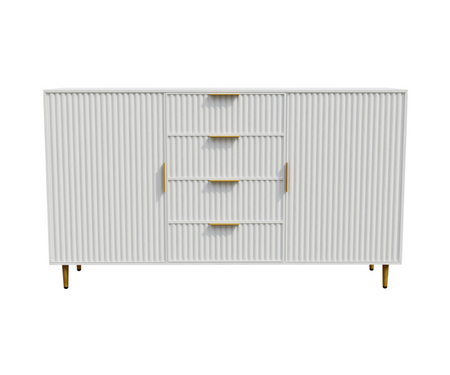 Snug Solid Wood White Sideboard Cabinet