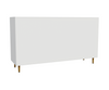 Snug Solid Wood White Sideboard Cabinet