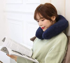 Wakeup India | U Shape Memory Foam Travel Pillow – Soft Neck Support Pillow | Compact & Comfortable for Flights & Long Travel