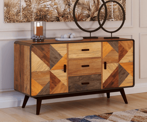 Vintage Solid Wood Modern Sideboard Cabinet