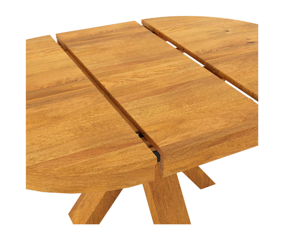 Viston Round Extendable Dining Table Set- 4 to 6 Seater