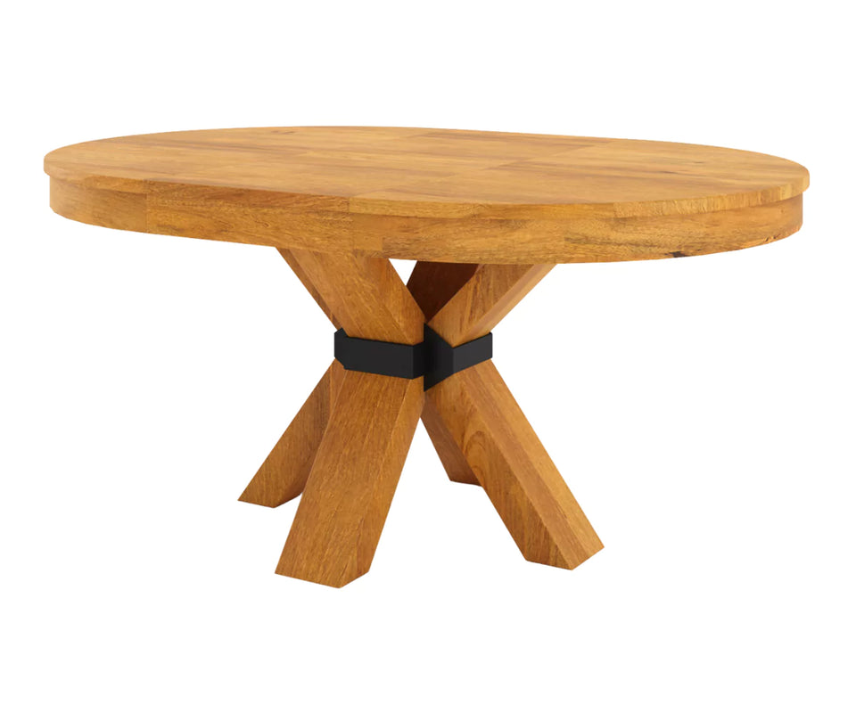 Viston Round Extendable Dining Table Set- 4 to 6 Seater