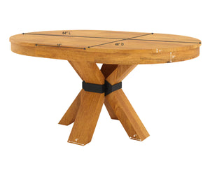 Viston Round Extendable Dining Table Set- 4 to 6 Seater