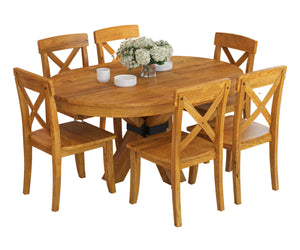 Viston Round Extendable Dining Table Set- 4 to 6 Seater