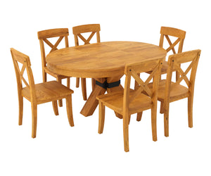 Viston Round Extendable Dining Table Set- 4 to 6 Seater