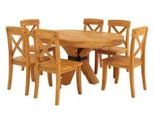 Viston Round Extendable Dining Table Set- 4 to 6 Seater