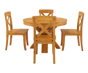 Viston Round Extendable Dining Table Set- 4 to 6 Seater