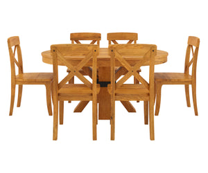 Viston Round Extendable Dining Table Set- 4 to 6 Seater