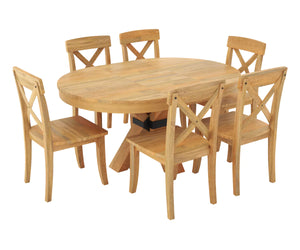 Viston Round Extendable Dining Table Set- 4 to 6 Seater