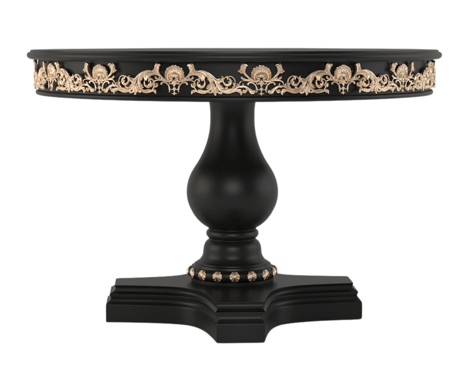 Zyvra Luxury Solid Wood Round Dining Table