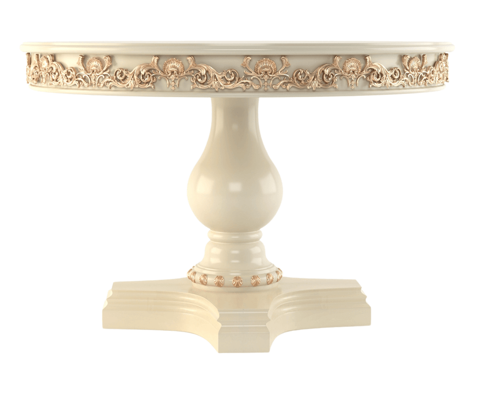 Zyvra Luxury Solid Wood Round Dining Table