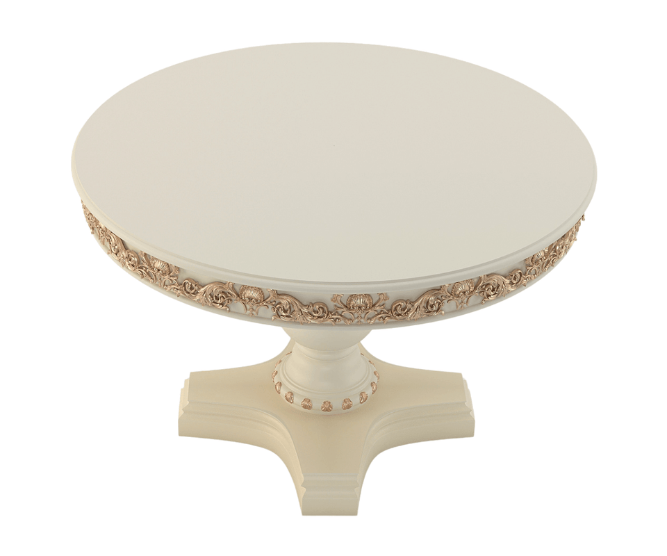 Zyvra Luxury Solid Wood Round Dining Set