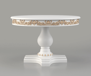 Zyvra Luxury Solid Wood Round Dining Table