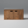 Evert Mango Wood Shoe Rack in Natural Finish
