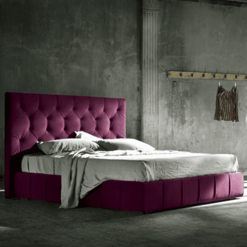 Voyage Upholstered Bed in Purple Colour With Box Storage
