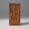 Alpha Sheesham Wood Wardrobe in Light Honey Finish