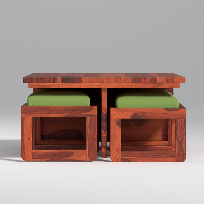 Mocha Mingle Sheesham Wood Coffee Table In Reddish Rosewood color