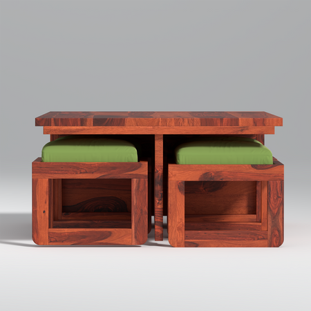 Mocha Mingle Sheesham Wood Coffee Table In Reddish Rosewood color