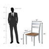 Flay Mango Wood Chair Natural and White Finish