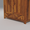 Alpha Sheesham Wood Wardrobe in Light Honey Finish