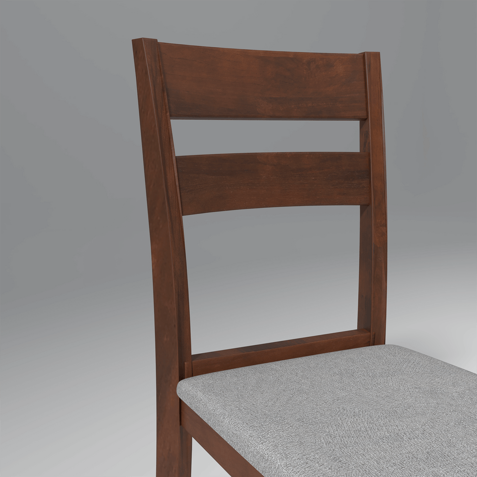 Redzepi Mango Wood Set of 2 Chair In Walnut