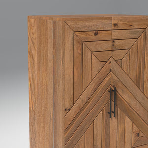 Glint Bar Mango Wood Cabinet in Natural Finish