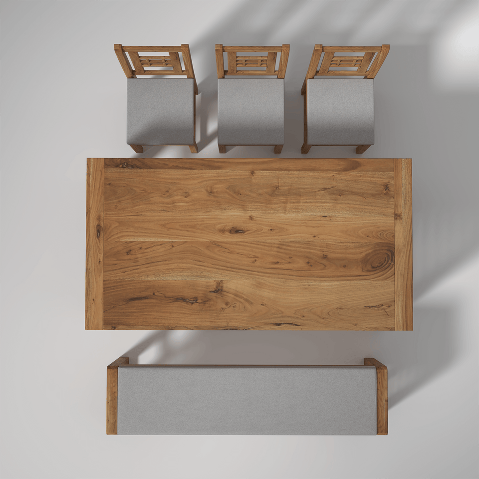 Garten Acacia Wood Dining Table with Natural Finish