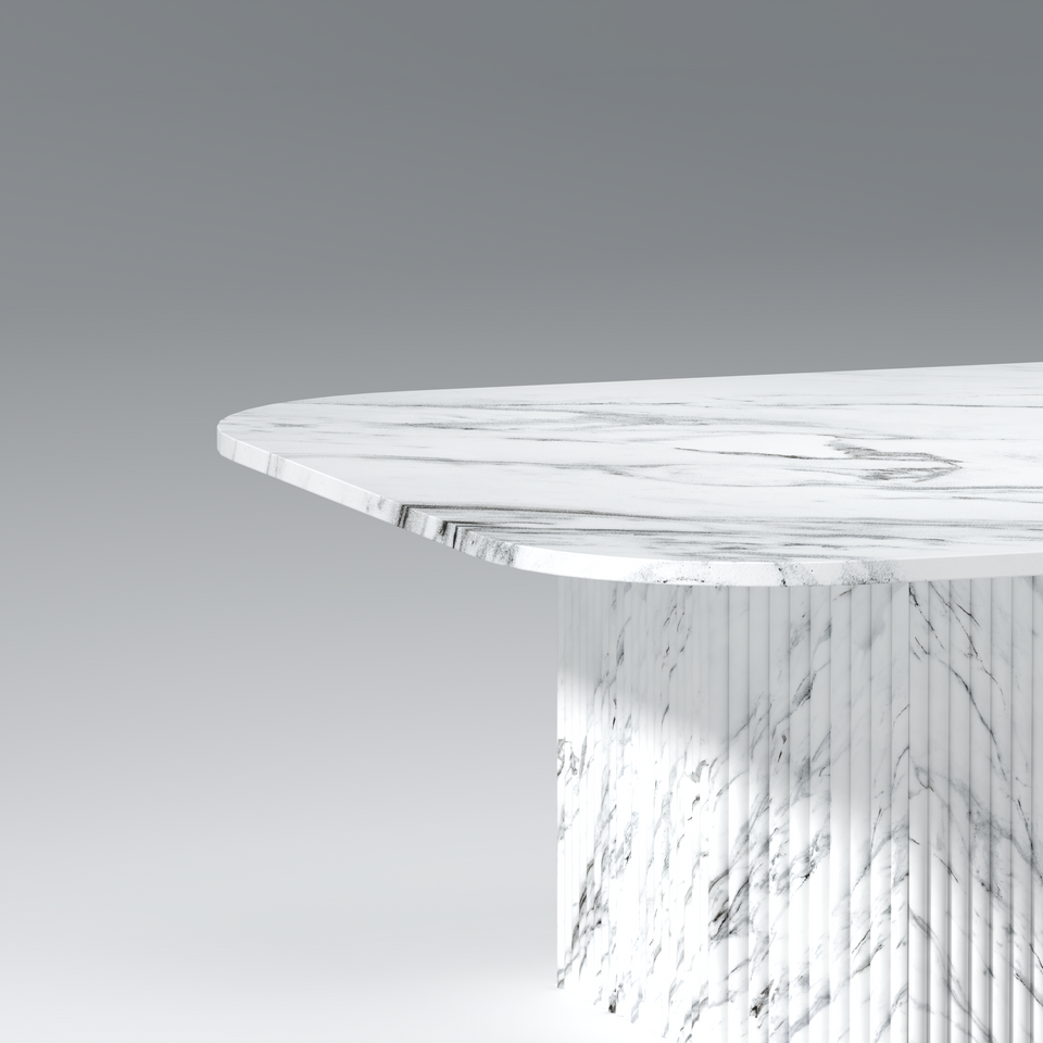Galao Mango wood and marble Coffee table In Natural