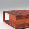 Cappu Chic Sheesham Wood Coffee Table In Reddish Rosewood Color